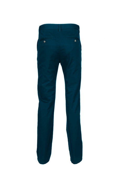 Henbury H640 Flat Fronted Navy Chinos Trousers