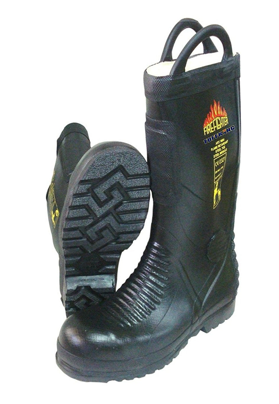 Steel Cap Riding Boot Tuffking 9684 Flame Retardant, Steel Toe Cap Firefighters Pull On Boot ...