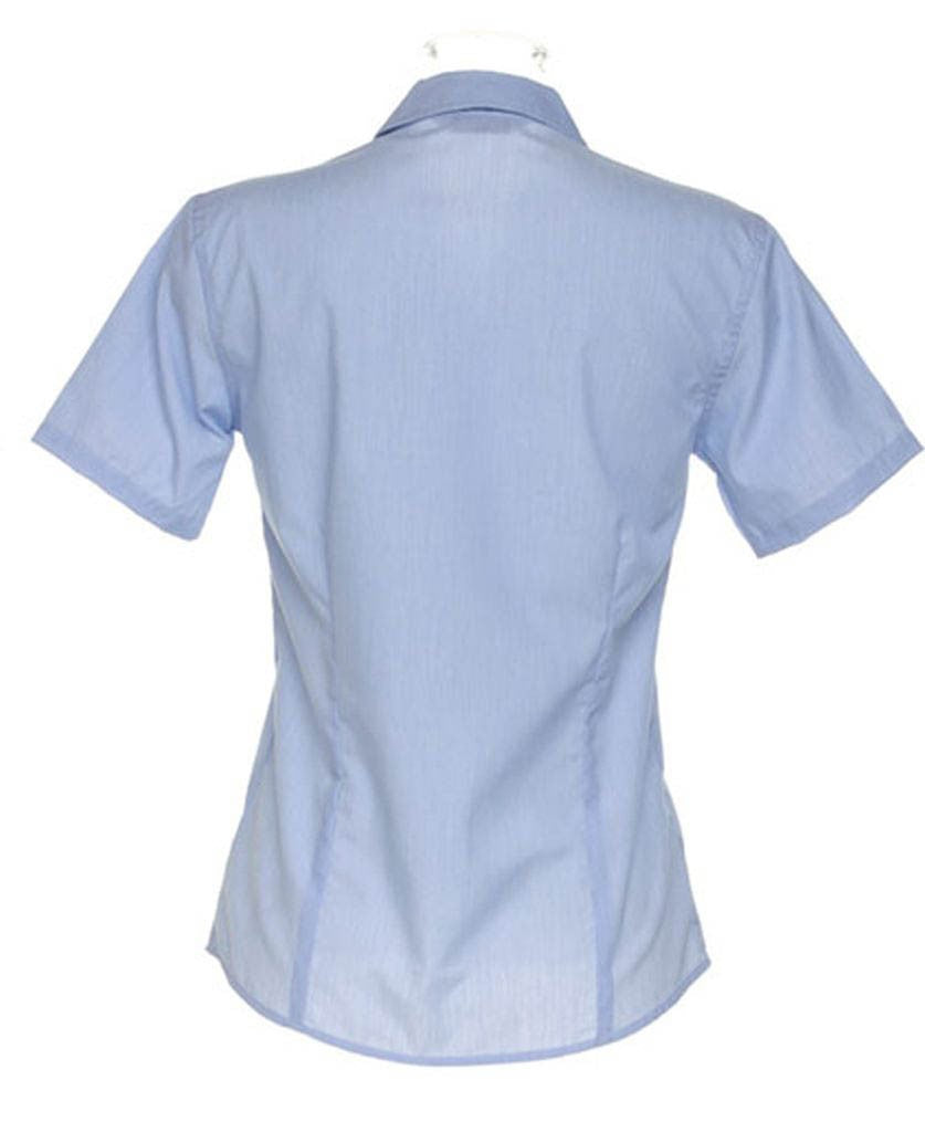 Kustom Kit K713 Ladies Short Sleeve Tailored Pinstripe Shirt, Size - 22