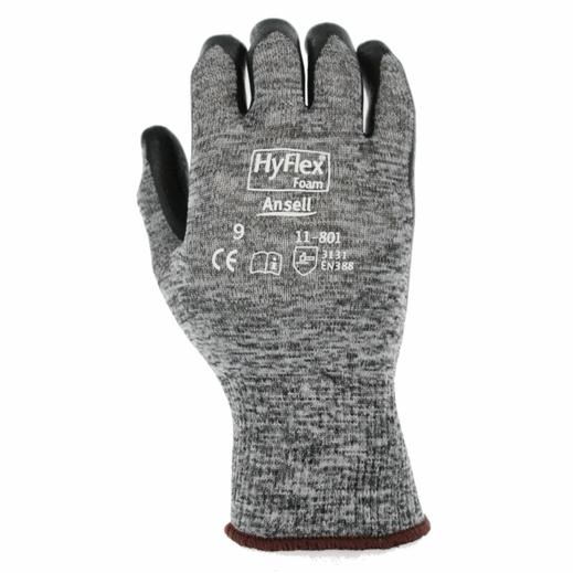 6 Pairs Ansell HyFlex 11-801 Foam Lined Nitrile Coated Gloves - Size 9 2 thumbnail image