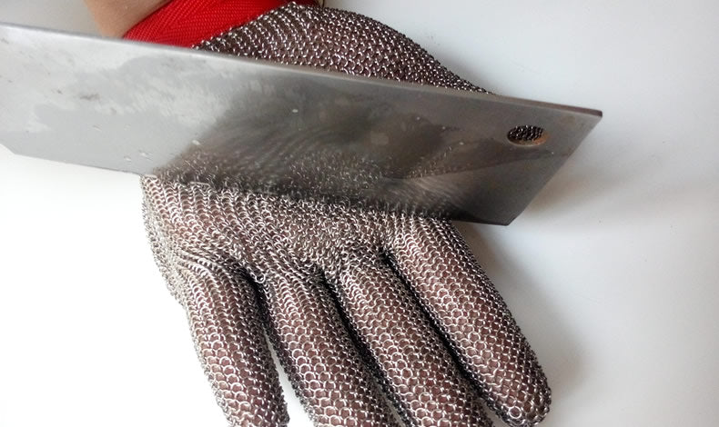 Stainless Steel Cut & Puncture Resistant Safety Chainmail Glove
