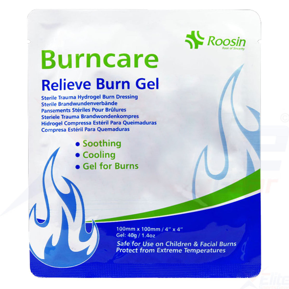 Roosin Burncare Relieve Burn Gel Dressing North Sea Workwear
