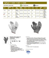 Ansell 11-625 HyFlex Work Gloves PU Palm Coated Level 3 Cut Protection