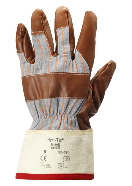 Ansell 52-590 Hyd-Tuf Nitrile Coated Cotton Thermo-Liner Winter Work Gloves