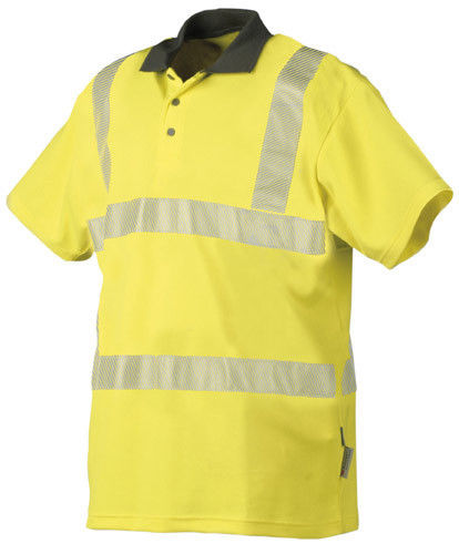 Sioen Grimsey 2669 Sio Cool Reflective Tape & Short Sleeves Hi Vis Yellow Polo Shirt