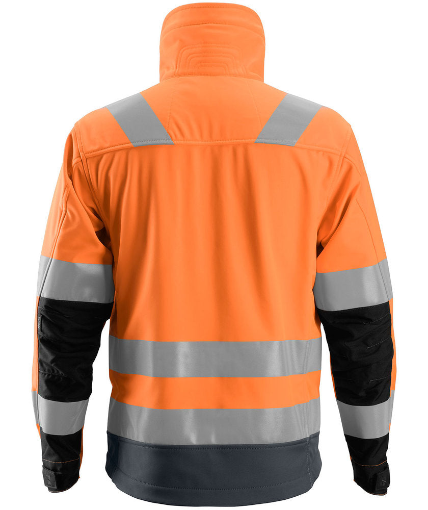 Snickers Workwear 1230 AllroundWork Hi Vis Softshell Jacket Orange
