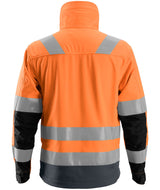 Snickers Workwear 1230 AllroundWork Hi Vis Softshell Jacket Orange