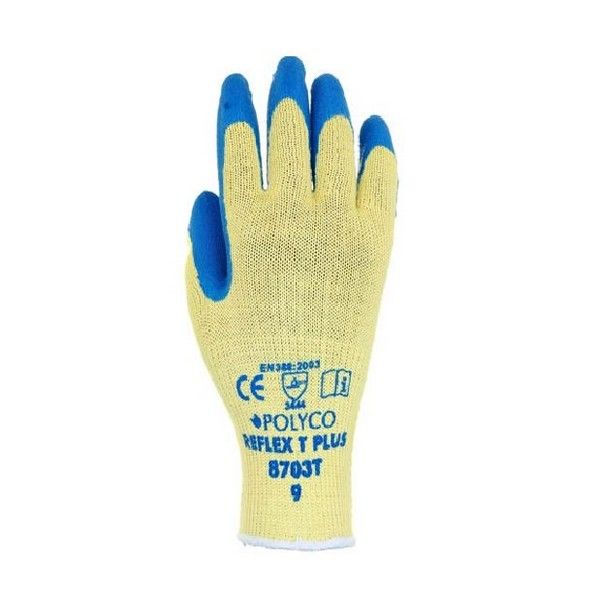Polyco Reflex 870T T Plus Work Gloves Cut 4 Resistant Latex Coating