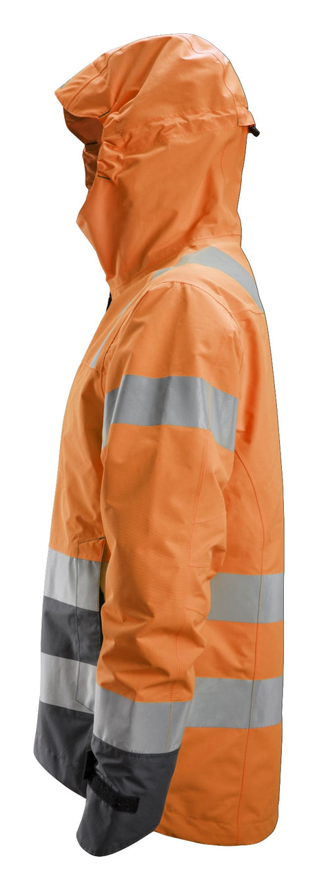 Snickers Workwear 1330 AllroundWork Hi Vis Softshell Jacket Waterproof Orange