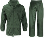 SuperTouch 18331 Two Pieces Rain Suit Polyester PVC Coated Waterproof Green