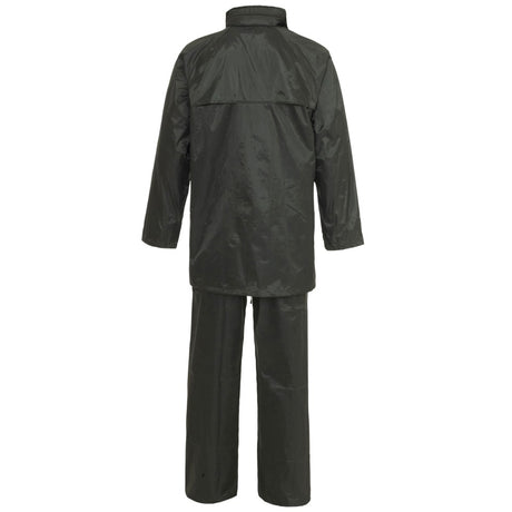 SuperTouch 18331 Two Pieces Rain Suit Polyester PVC Coated Waterproof Green