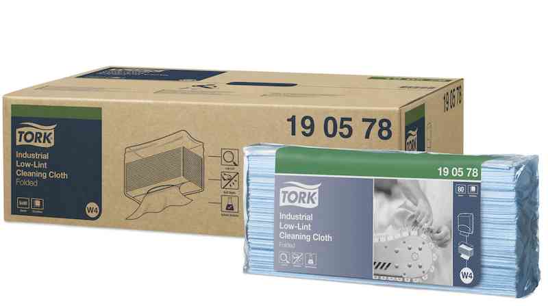 Tork Industrial Low-Lint Cleaning Cloth Refill Box of 400