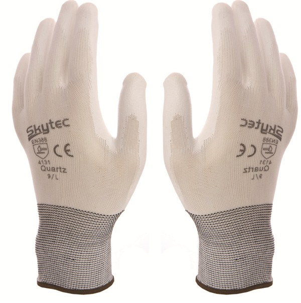 Skytec Quartz Glove White Pu Coated Palm 4.1.3.1