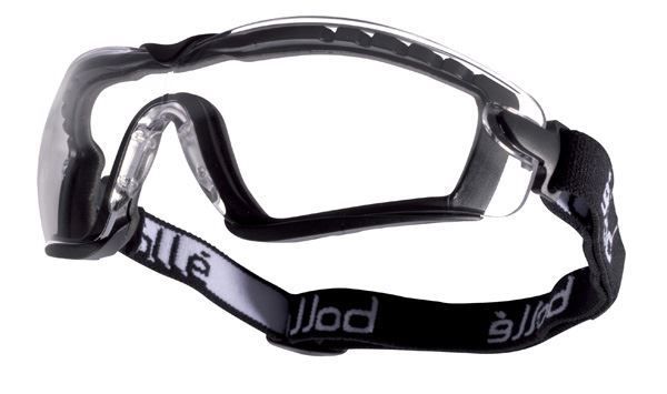 Bolle Cobra Safety Goggles - Clear Scratch & Mist Proof, Anti-Static, Clear Lens