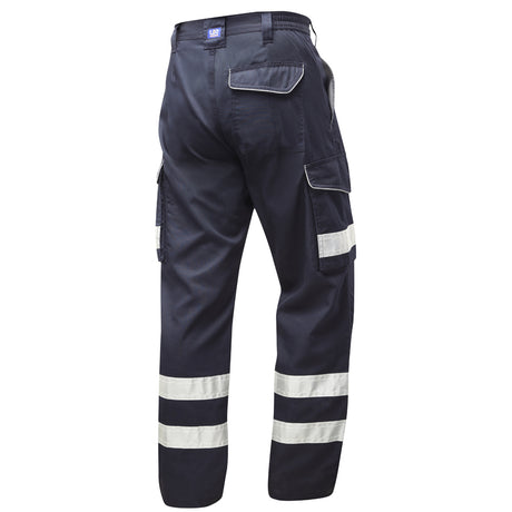 Leo Workwear CT02 Ifracombe Men Cargo Trousers PolyCotton Navy