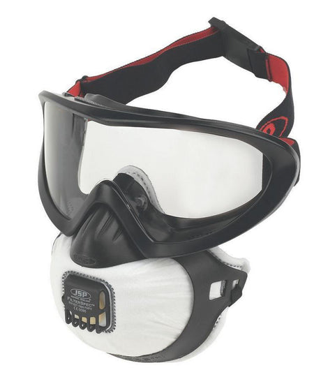 JSP FilterSpec Pro Goggle Mask Combo FMP2V Eye and Respiratory Protection Valved
