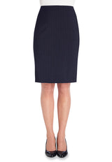 Brook Taverner 2224B Numana Straight Skirt Navy Pinstripe Size 14