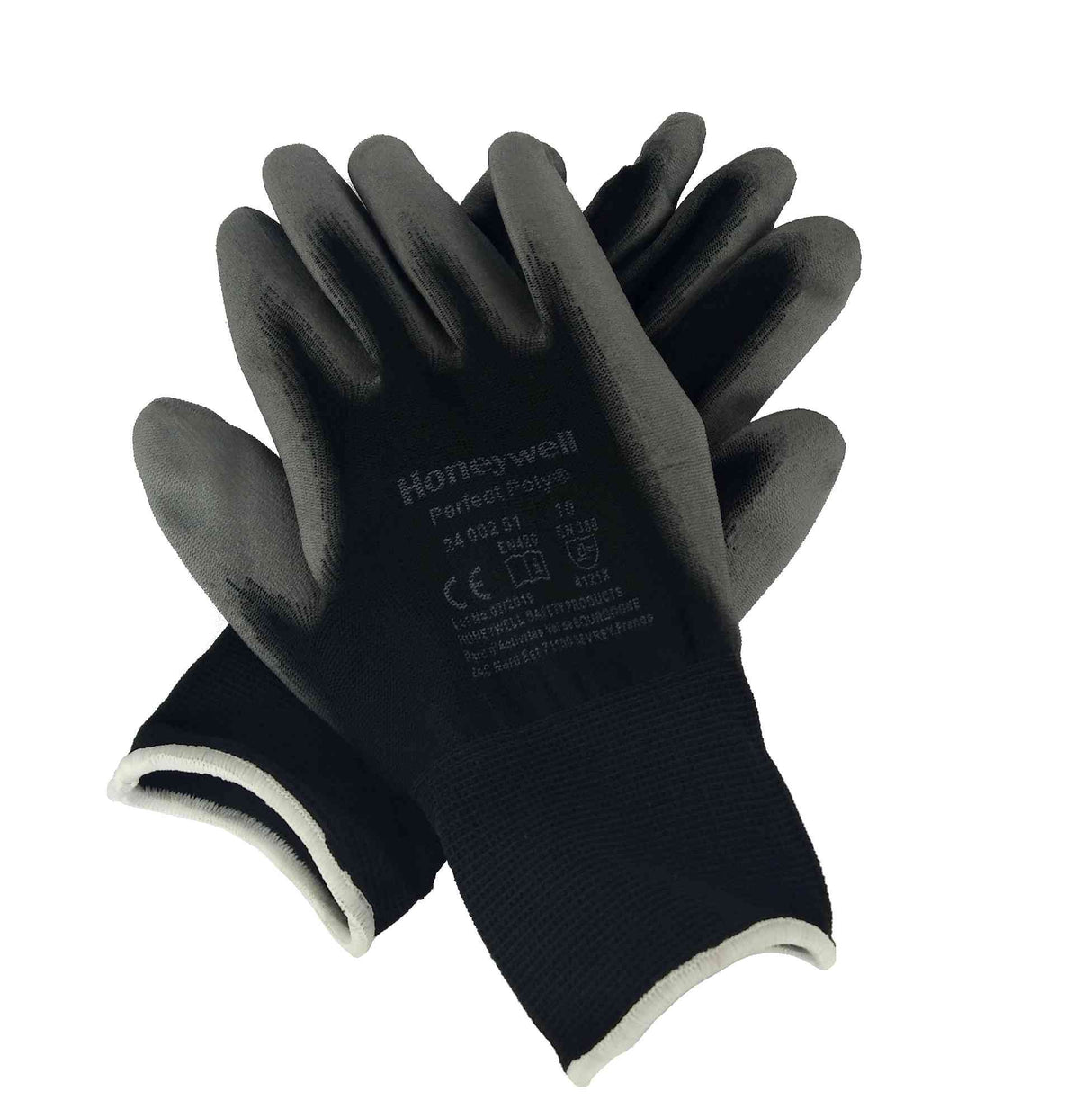 Honeywell 2400251 Perfect Poly Black Polyamide Grey Coated Gloves, Size - 9