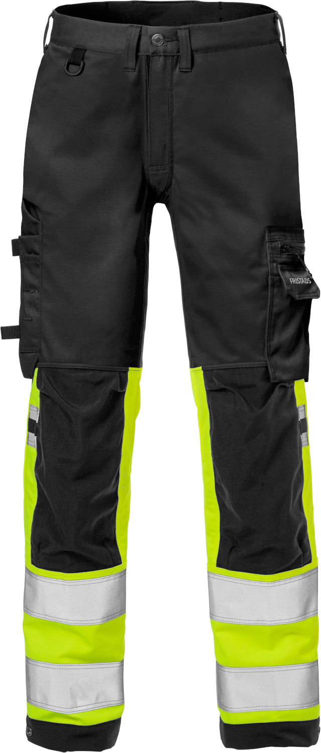 Fristads 2615 Men Stretch Work Trousers High Visibility Class 1 Knee Pad Pockets