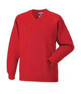 Russel 272M Men Polycotton Classic V-Neck Sweatshirt - Red