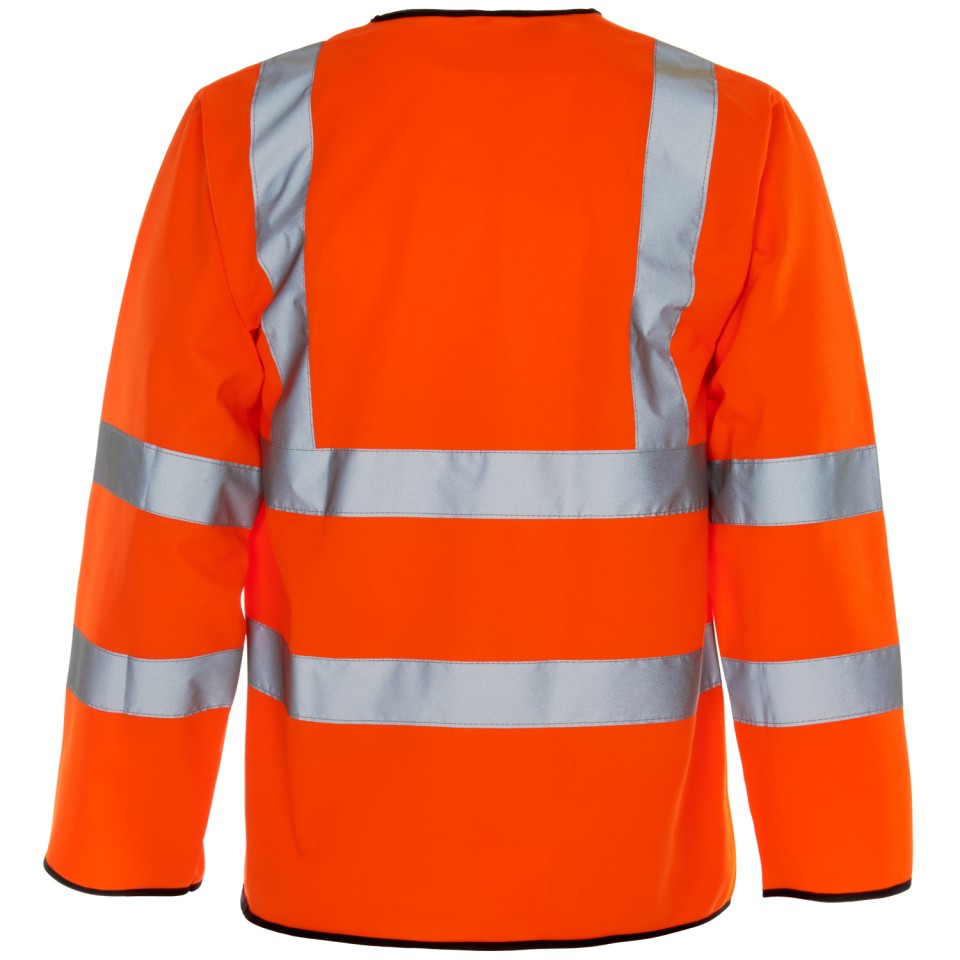 SuperTouch 37481 Jerkin Hi Vis Orange Long Sleeve Shirt