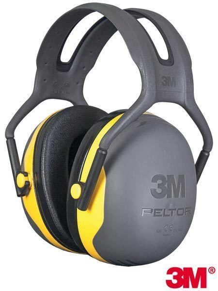 3M Peltor X2A Over-the-Head Earmuffs 31dB SNR Headband Ear Defenders Yellow