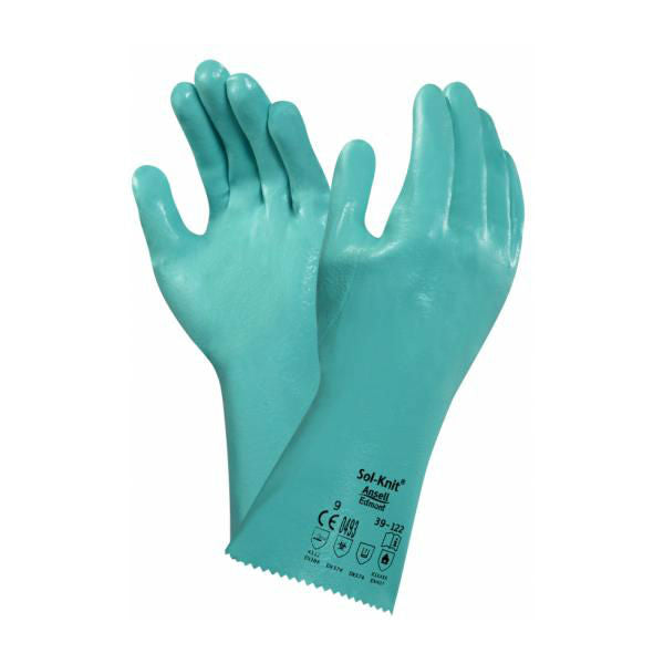 Ansell Sol-Knit 39-124 Reinforced Nitrile Gauntlets 35cm – 14’’