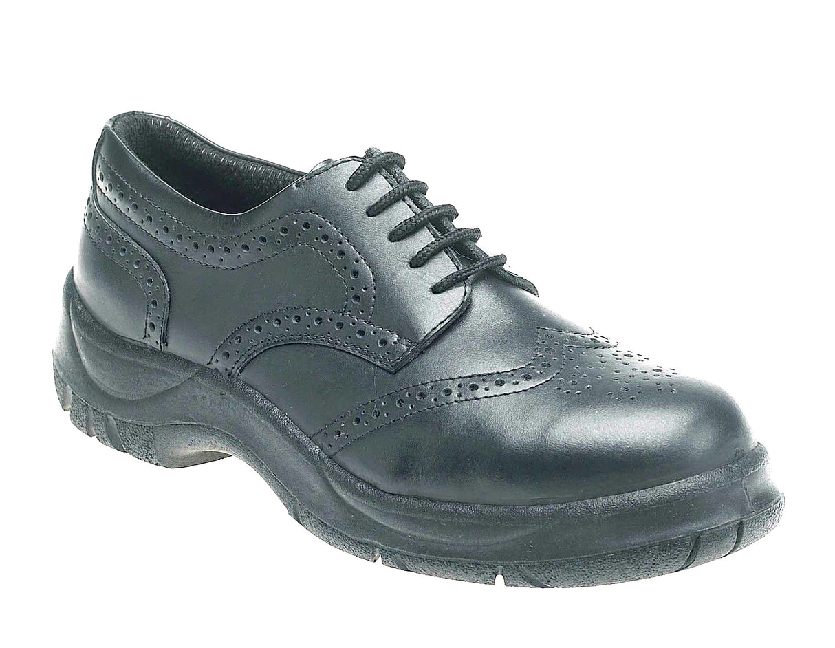 Himalayan 411 Black Leather S1 SRC Men Safety Brogue Shoes