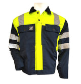 Wenaas 45821-125-530 Two Tone Drivers Jacket Polycotton High Visibility Yellow-Navy