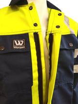 Wenaas 45821-125-530 Two Tone Drivers Jacket Polycotton High Visibility Yellow-Navy