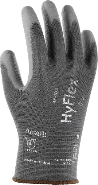 Ansell HyFlex 48-102 Work Gloves PU Coating Grey