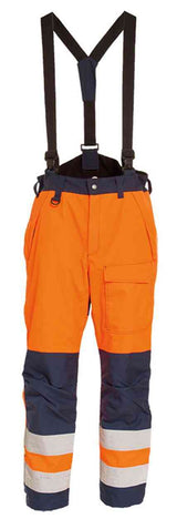 Tranemo 4826 Men Hi Vis Shell Trousers Waterproof Windproof with Braces