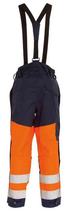 Tranemo 4826 Men Hi Vis Shell Trousers Waterproof Windproof with Braces