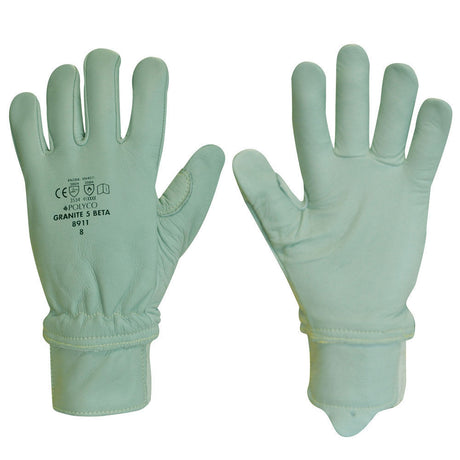 Polyco Granite 5 Beta Cut Resistant Leather Kevlar® Reinforced Work Gloves