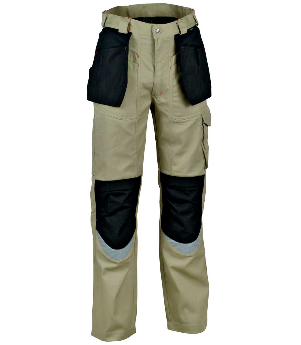 Cofra Bricklayer Holster Pockets Reflective Strips Kneepad Work Trouser