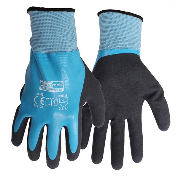 Blackrock 54309 Watertite Grip Work Gloves Waterproof Blue