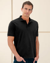 Russell 569M Men Classic Oxford Polo Shirt Short Sleeve Black Size 2XL