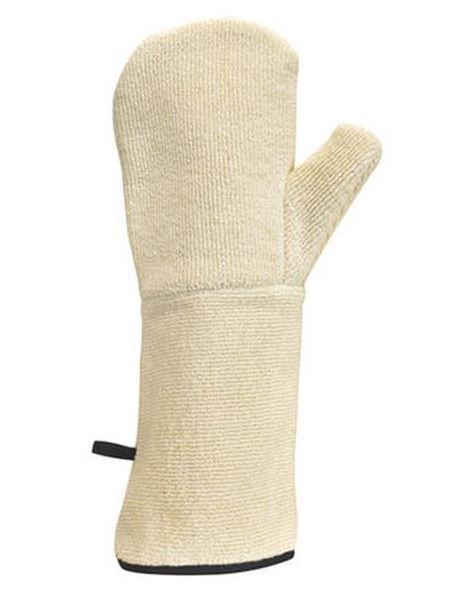 Polyco Bakers Mitt Heat Resistant Oven Mittens 40cm White