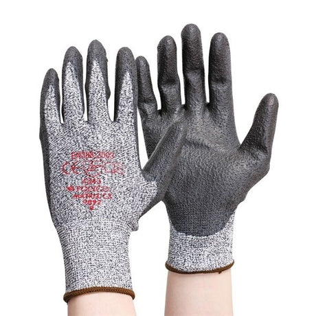 Polyco Matrix C3 Seamless Cut 3 Resistant Glove Polyurethane Palm Coating Grey