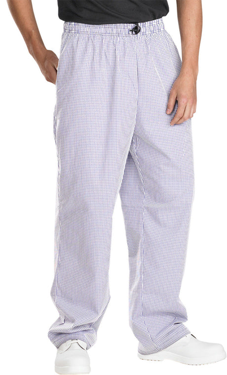 Beeswift CCCTSCNW Chefs Trousers Polycotton Small Checks Navy / White