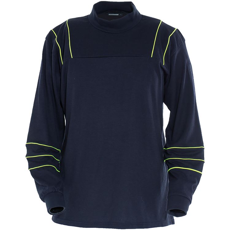 Tranemo 5948 Men FR Turtleneck Sweatshirt Flame Retardant Arc Protection Navy Size L