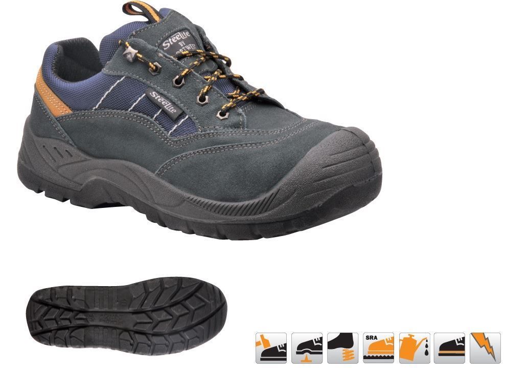 Portwest Steelite FW61 Safety Shoe S1P SRA Grey/Navy Steel Toecap & Midsole