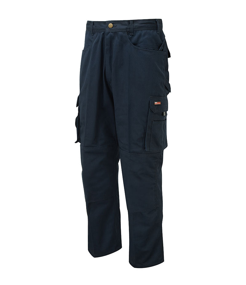 Castle Clothing 711 Pro Polycotton Knee Pad Pockets Navy Work Cargo Trousers