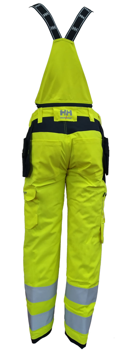 Helly Hansen 7184 Aberdeen Construction FR Brace Pants Waterproof Insulated Hi Vis Yellow