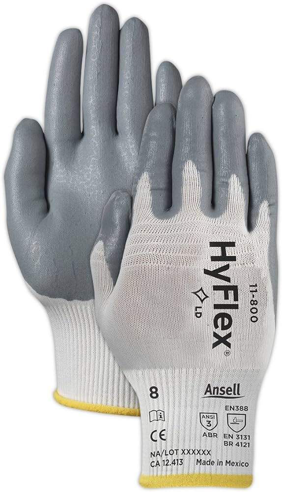 Ansell HyFlex 11-800 Palm Nitrile Coated Work Gloves