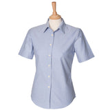 Henbury H516 Wrinkle Resistan Fininsh Oxford Cotton Short Sleeve Ladies Shirt