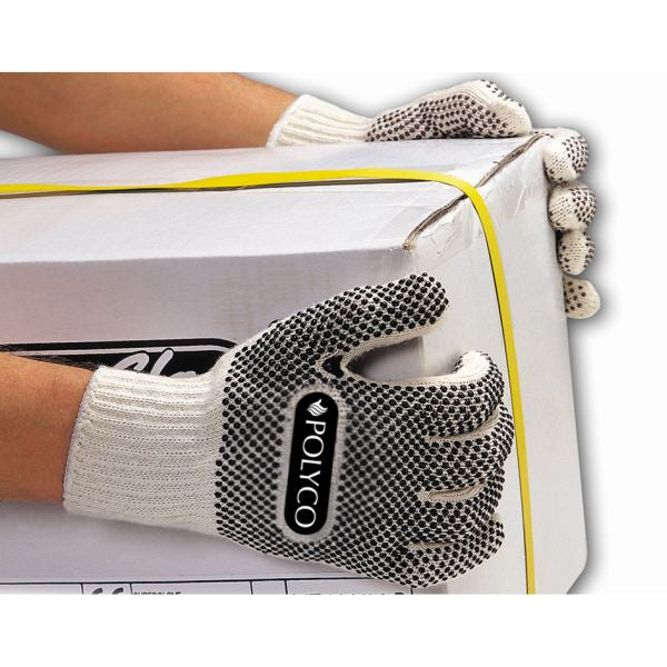 Polyco 730 Firmadot PVC Dot Coated Knitted Work Gloves White