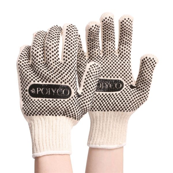 Polyco 730 Firmadot PVC Dot Coated Knitted Work Gloves White