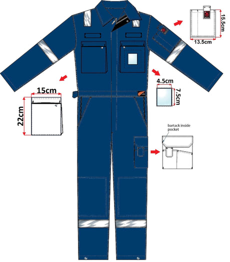 Redwing 76709 Flame Retardant Antistatic EPD Pouch Royal Blue FR Coverall