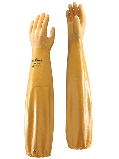 Showa 772 Arx Nitrile Coated Long Sleeve Gauntlet Glove